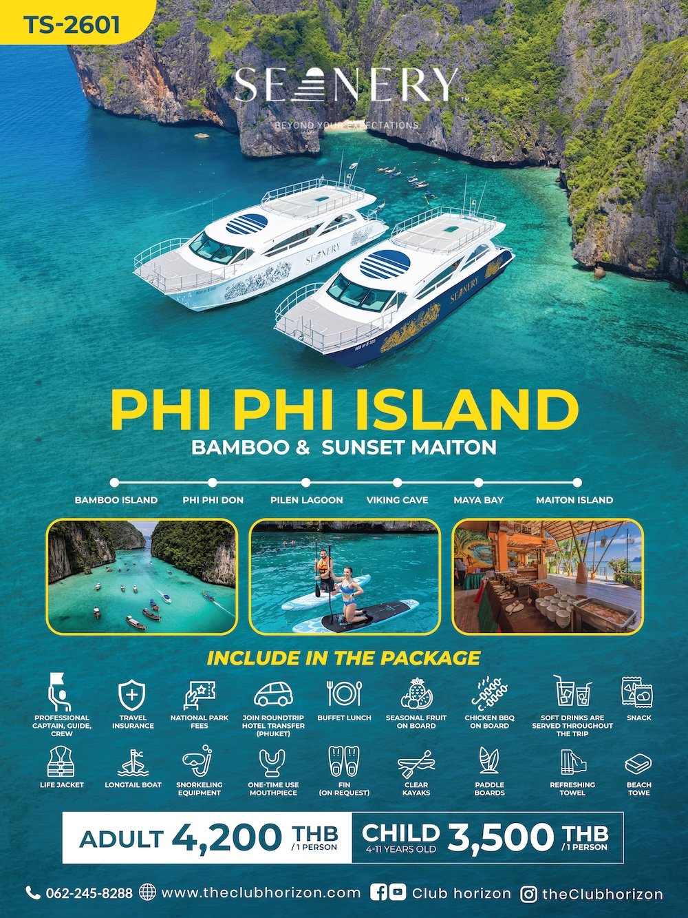 Maya Bay Phi Phi Islands with limestone cliffs and turquoise water