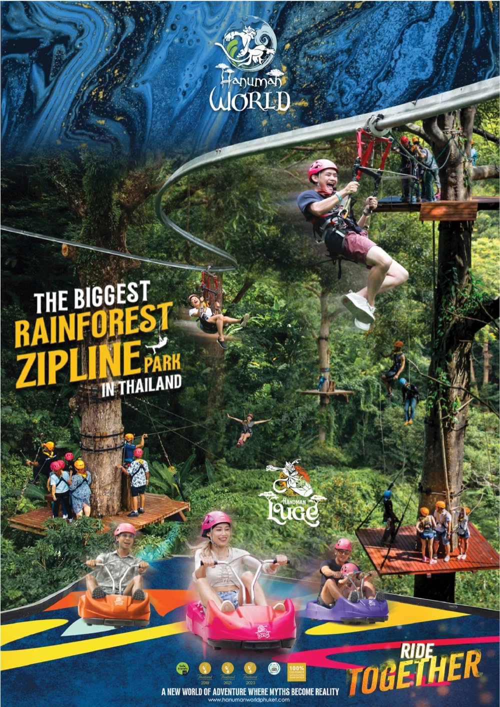 Hanuman World rainforest zipline