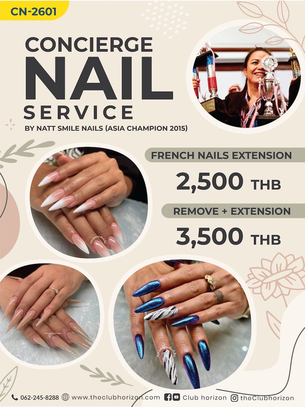 Luxury concierge nail service with manicure treatment