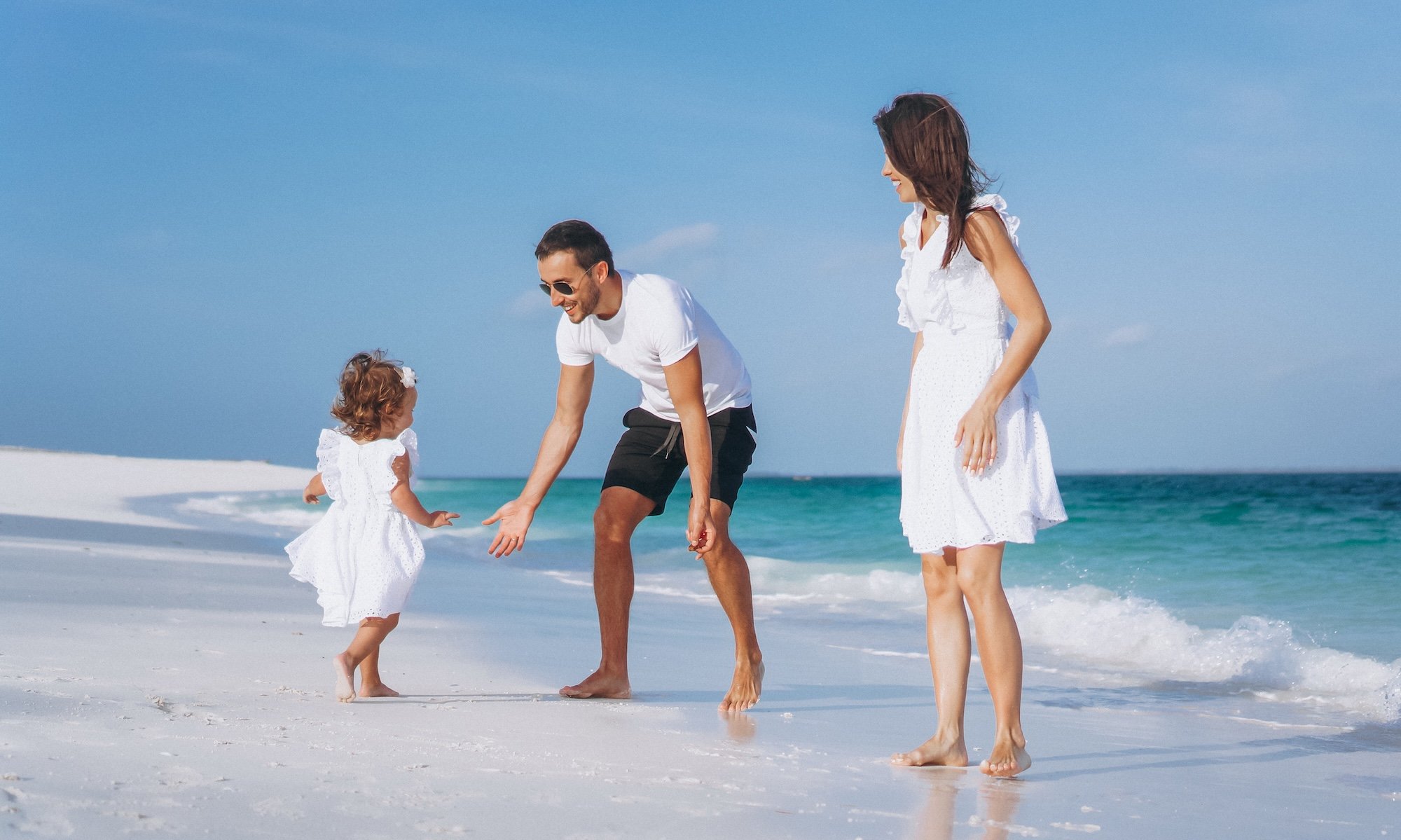 Family on the beach